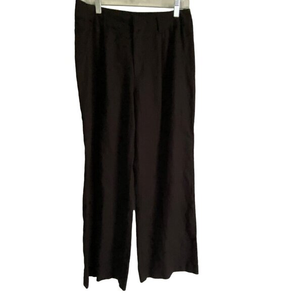 Sound Style Black Linen Blend Pants Women's Size 8 - Picture 4 of 6